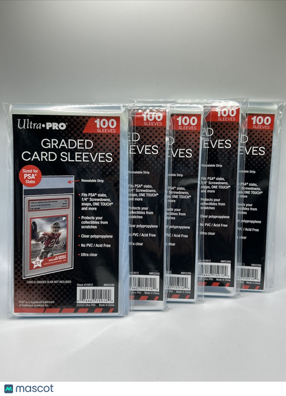 Ultra Pro GRADED Card Sleeves  PSA Perfect Fit 5 Packs of 100, 500 Total