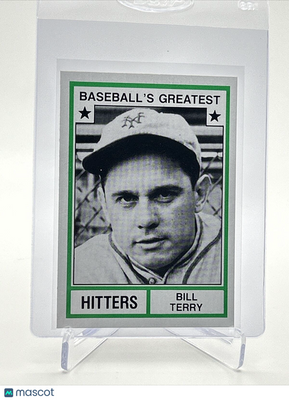 1982 TCMA Greatest Hitters Bill Terry Baseball Card #21 Mint FREE SHIPPING