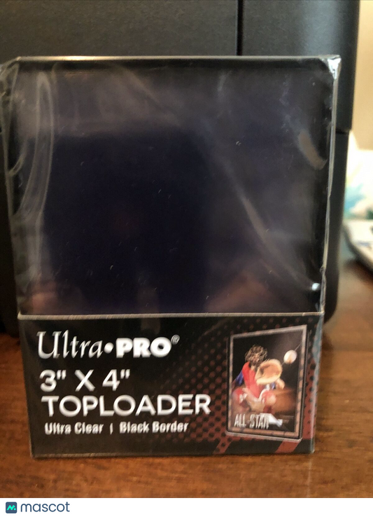 Ultra Pro 3X4 BLACK BORDER Toploaders 35pt 1 Pack of 25 for Standard Sized Cards