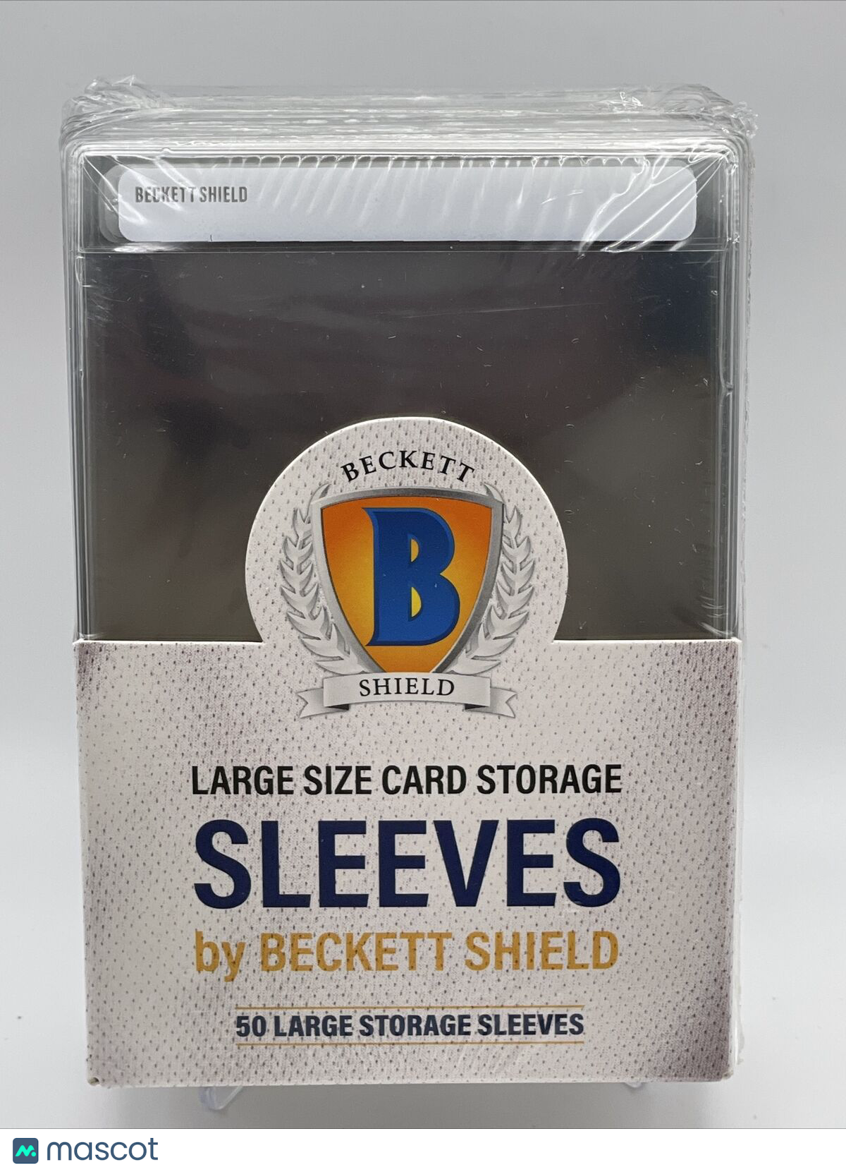 Beckett Shield Large Size Semi-Rigid Sleeves 1 Pack of 50 Graded Card Submission