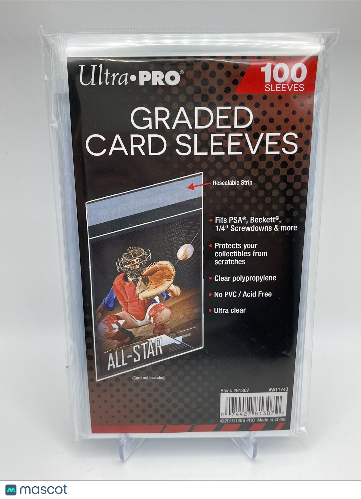 Ultra Pro GRADED Card Sleeves 1 Pack of 100 of Resealable Graded Card Sleeves