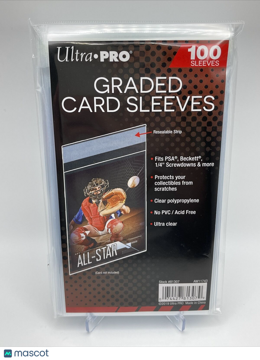 Ultra Pro GRADED Card Sleeves 1 Pack of 100 of Resealable Graded Card Sleeves