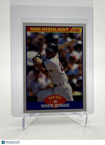 1989 Score Wade Boggs Baseball Card #654 Mint FREE SHIPPING