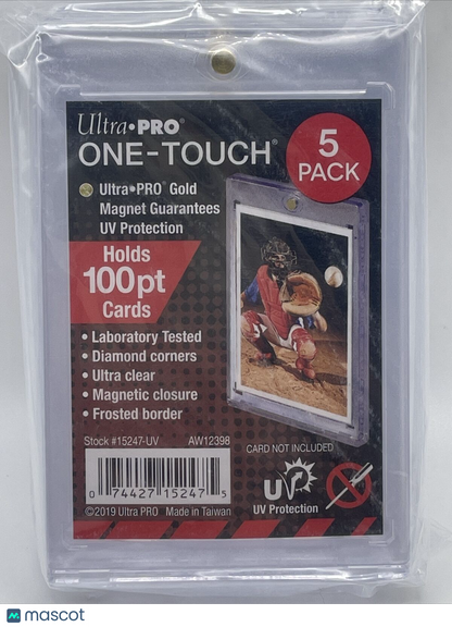 Ultra Pro One-Touch Thick Card 100pt Point Magnetic Card Holder - 5 PACK