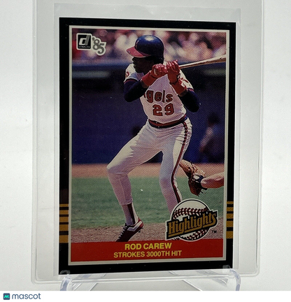 1985 Donruss Highlights Rod Carew Baseball Card #31 NM-MT FREE SHIPPING