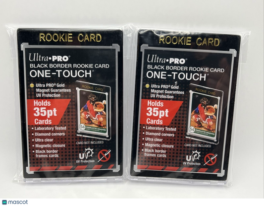 Ultra Pro One-Touch Black Border 35pt Point ROOKIE Magnetic Holder, lot of 2