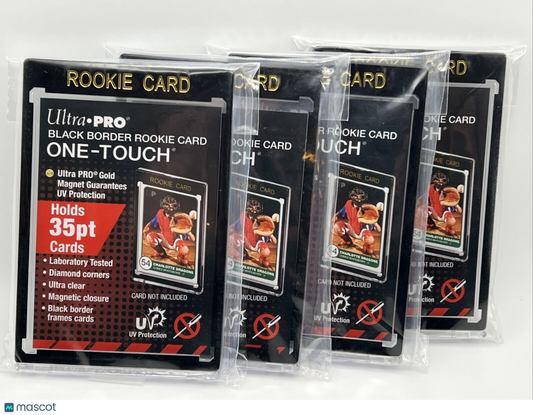 Ultra Pro One-Touch Black Border 35pt Point ROOKIE Magnetic Holder, lot of 4