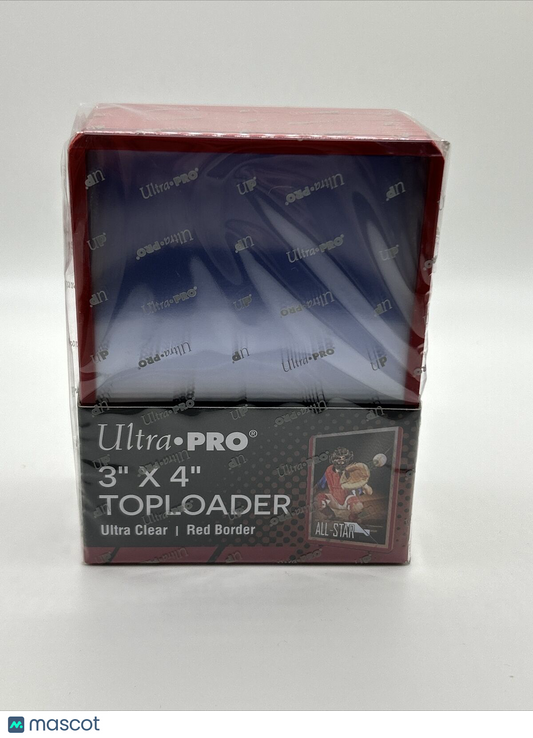 Ultra Pro 3X4 RED BORDER Toploaders 35pt 1 Pack of 25 for Standard Sized Cards