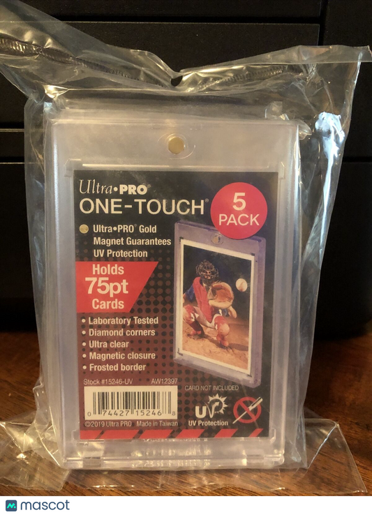 Ultra Pro One-Touch 75pt Point Magnetic Card Holder - 5 PACK