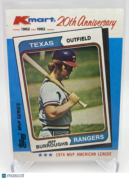 1982 Topps Kmart Jeff Burroughs Baseball Card #25 Mint FREE SHIPPING