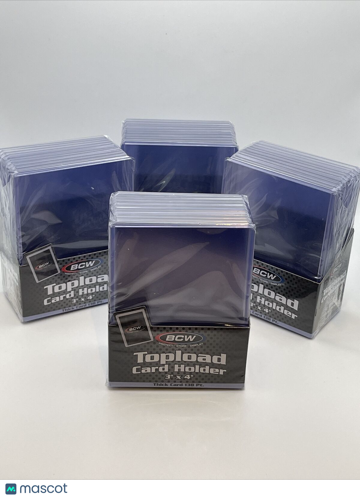 BCW 3X4 Thick Card Toploaders 4 Packs of 10 for up to 138pt Cards, 40 Total