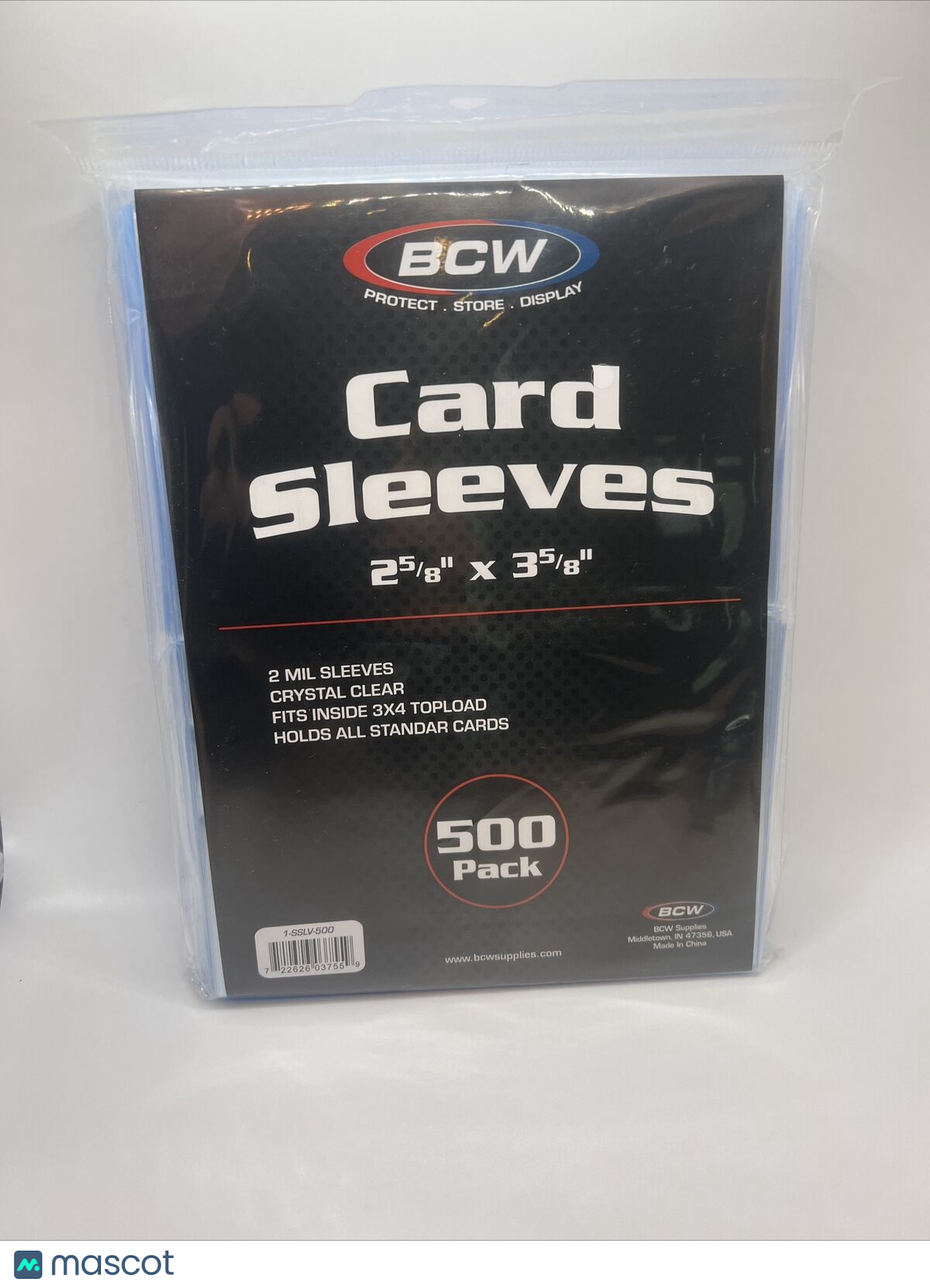 BCW Penny Card Soft Sleeves 1 Pack of 500 Sleeves for Standard Sized Cards