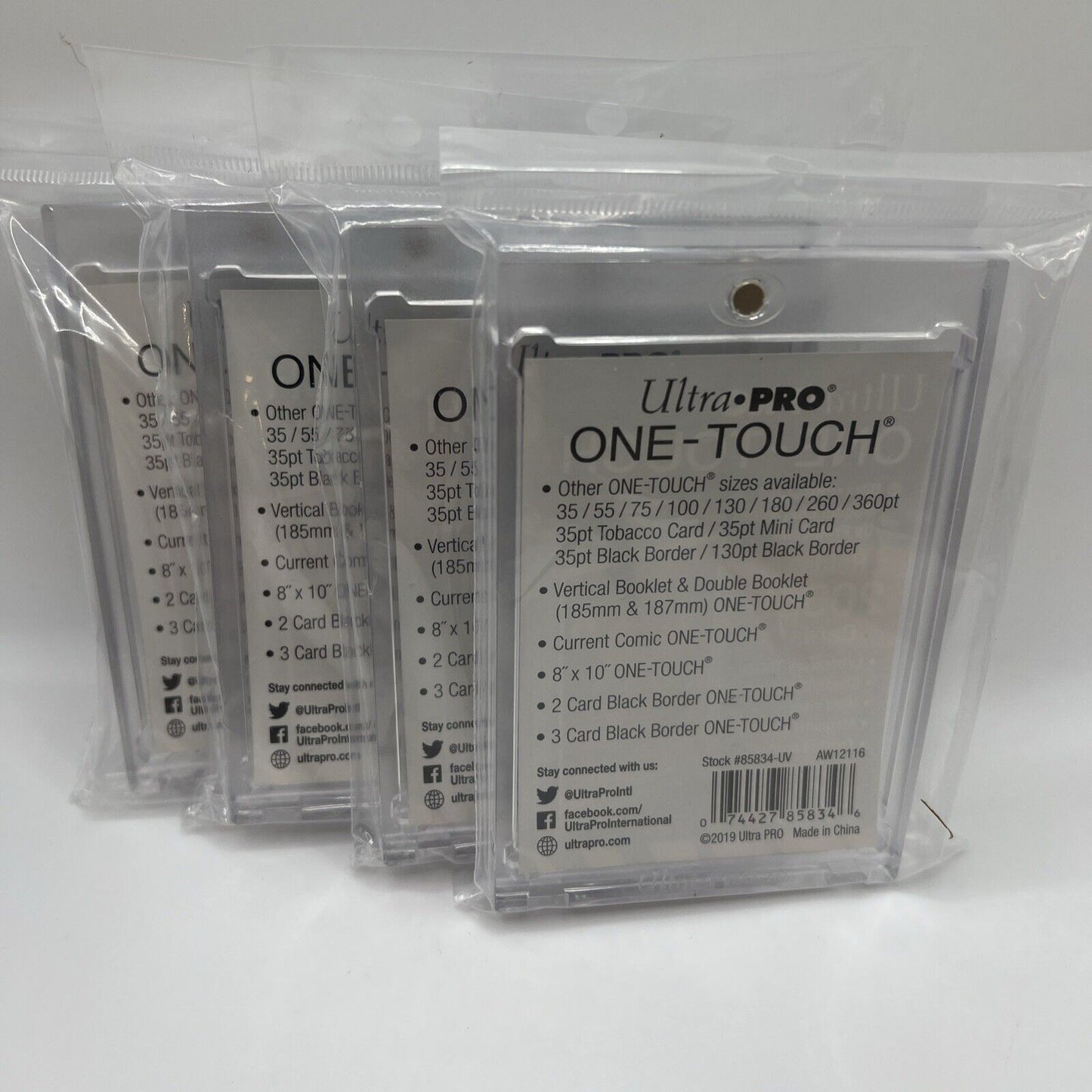 Ultra Pro One-Touch Thick Card 200pt Point Magnetic Card Holder - LOT of 4