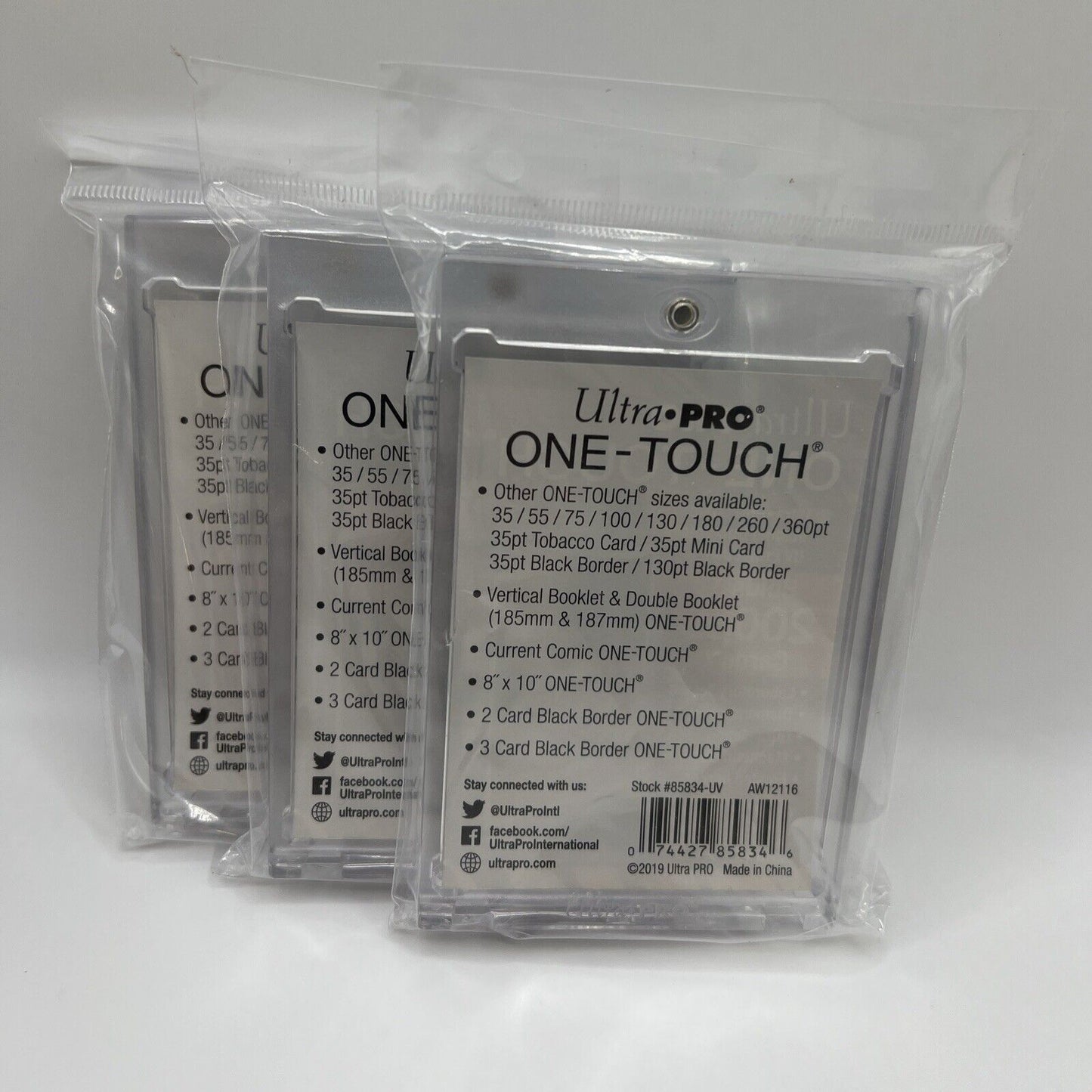 Ultra Pro One-Touch Thick Card 200pt Point Magnetic Card Holder - LOT of 3