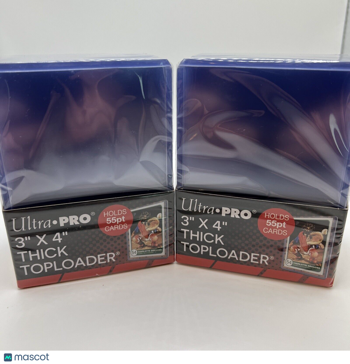 Ultra Pro 3X4 Thick 55pt Toploaders 2 Packs of 25 toploaders per pack, 50 total