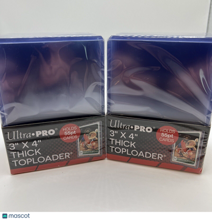 Ultra Pro 3X4 Thick 55pt Toploaders 2 Packs of 25 toploaders per pack, 50 total