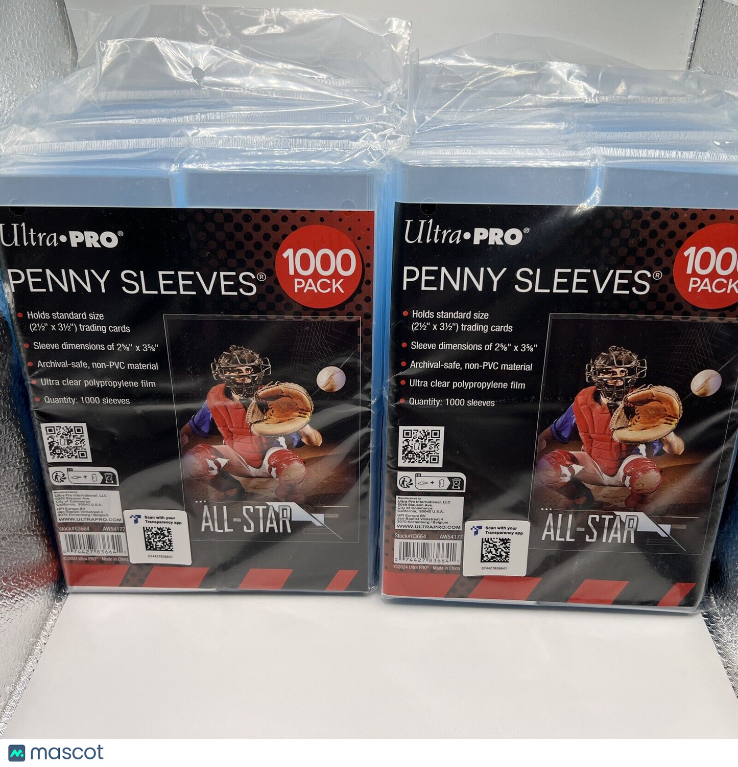 Ultra Pro Penny Card Soft Sleeves 10 packs of 1000 Standard Cards 10000 Total