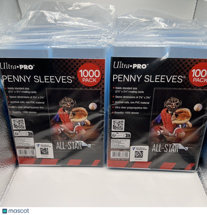 Ultra Pro Penny Card Soft Sleeves 10 packs of 1000 Standard Cards 10000 Total