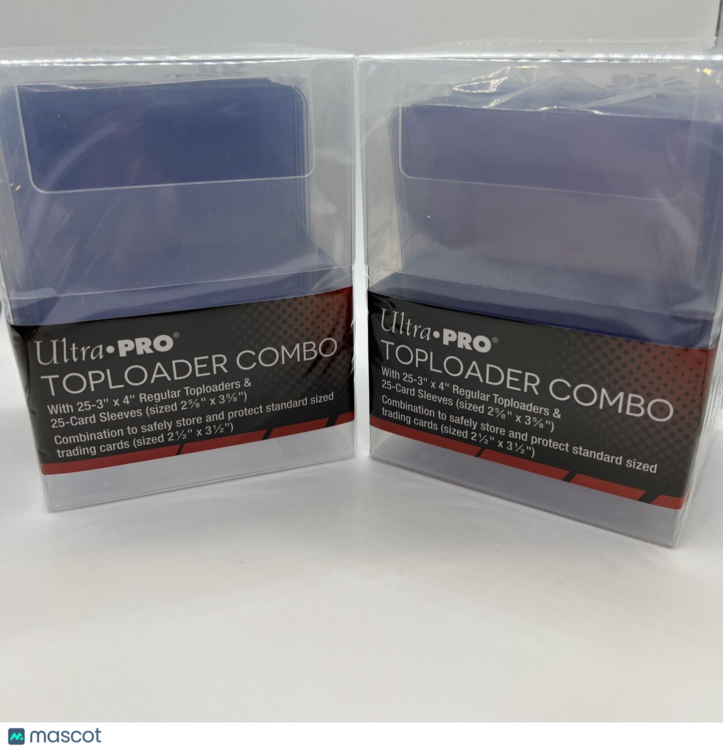 Ultra Pro Toploader Combo box 35pt with 25 3X4 Toploaders w/sleeves - LOT of 2