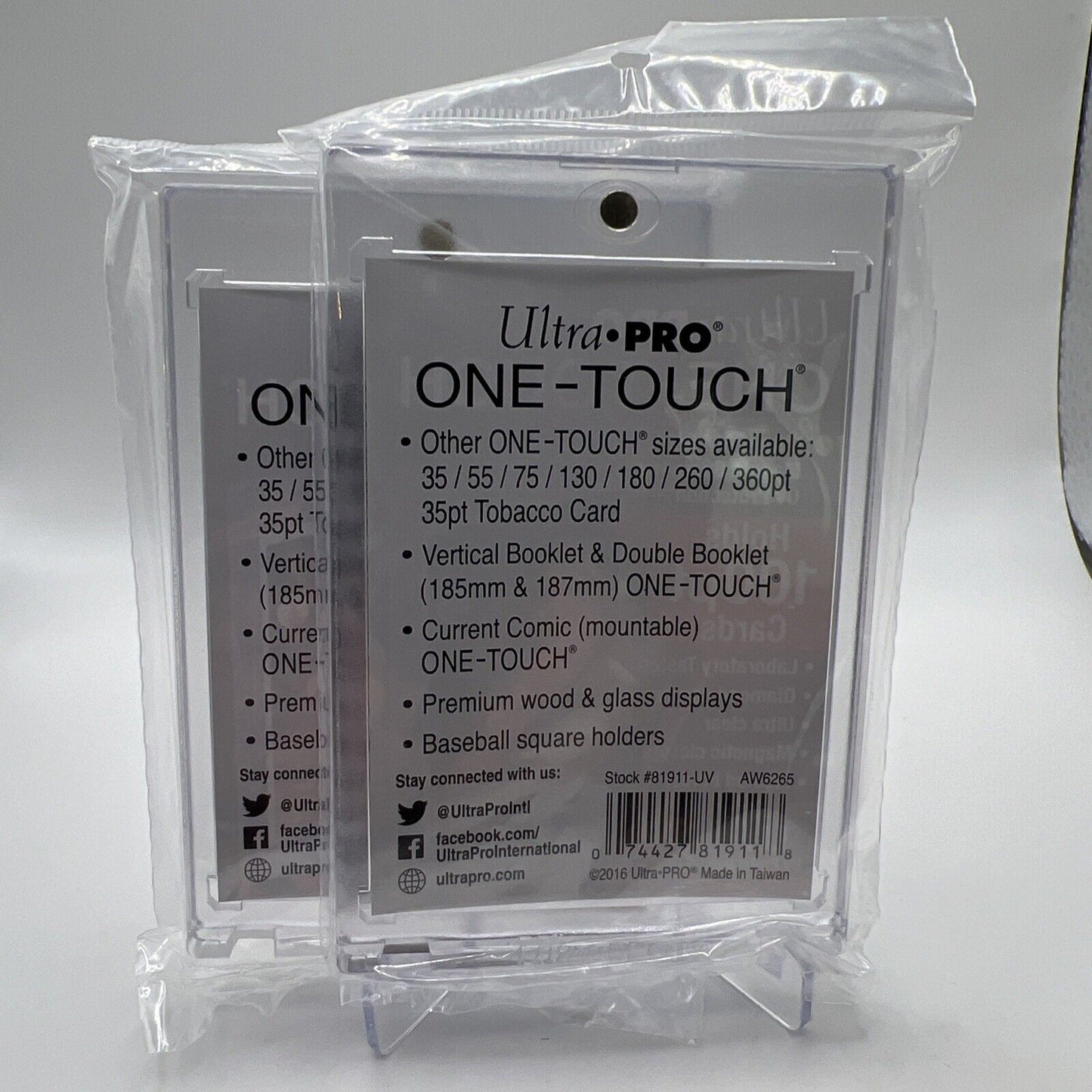 Ultra Pro One-Touch Thick Card 100pt Point Magnetic Card Holder - LOT of 2