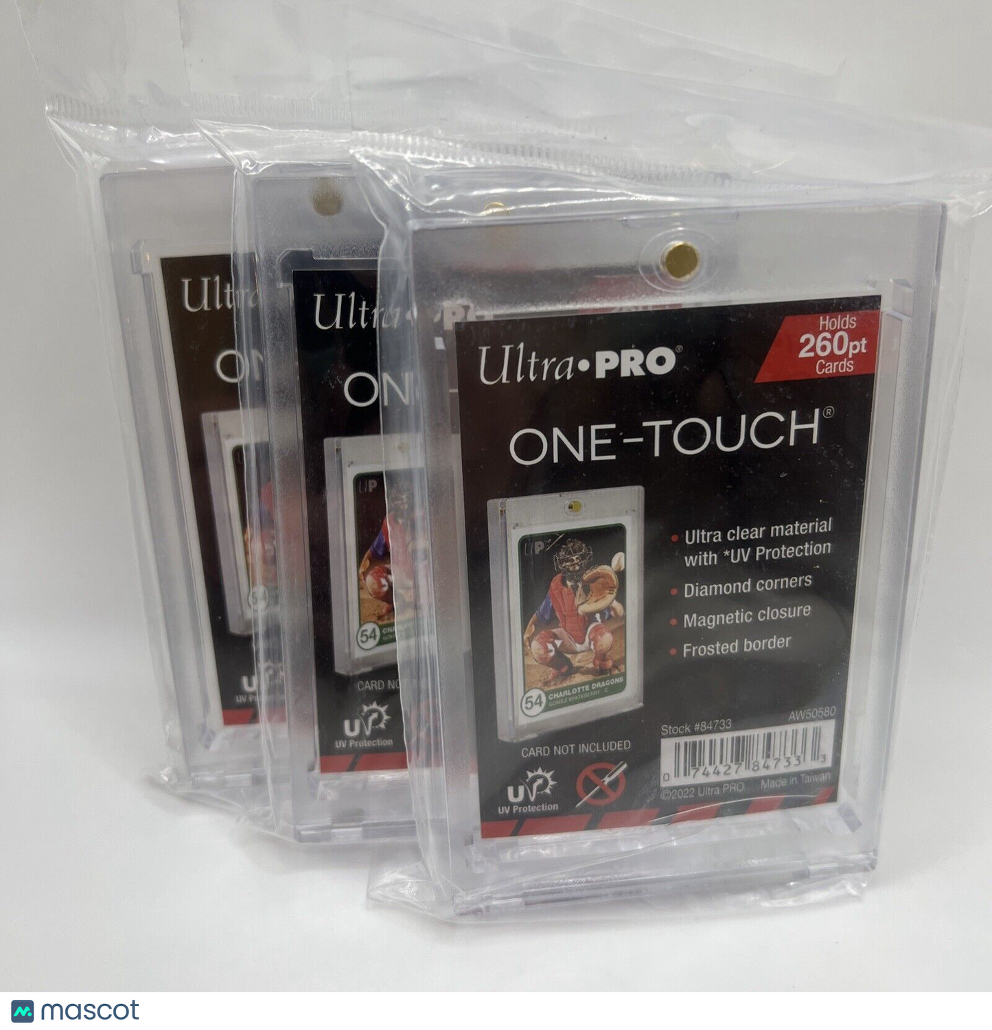 Ultra Pro One-Touch Thick Card 260pt Point Magnetic Card Holder - LOT of 3