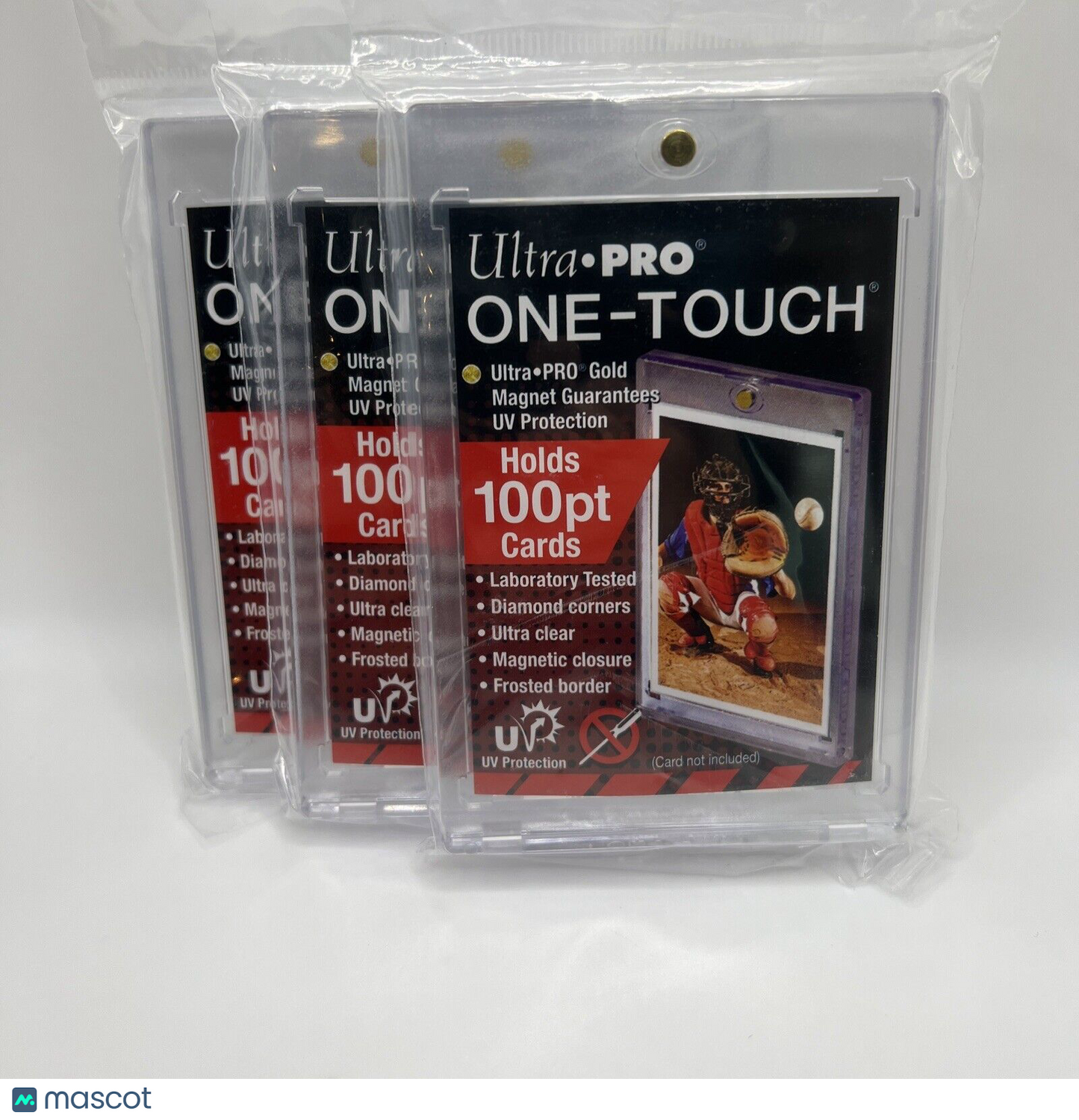 Ultra Pro One-Touch Thick Card 100pt Point Magnetic Card Holder - LOT of 3