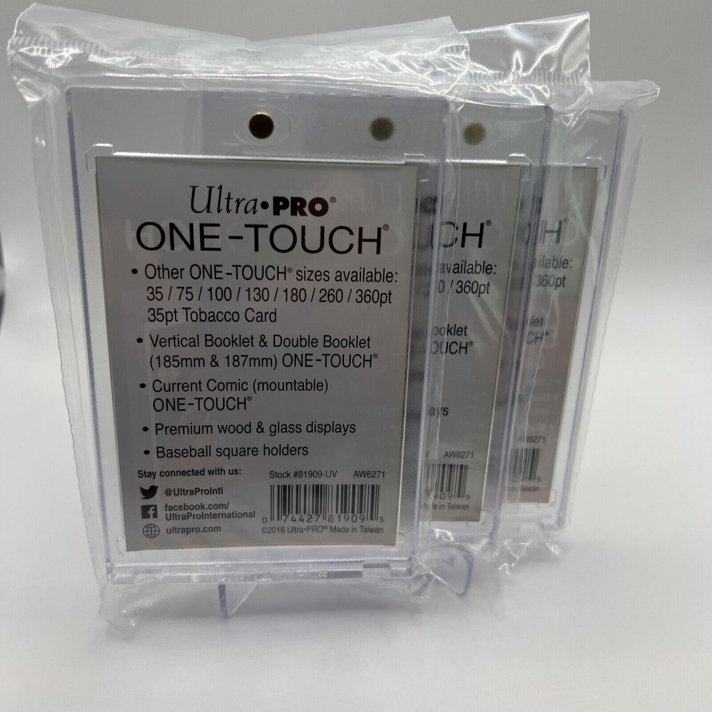 Ultra Pro One-Touch Magnetic Card Holder 55pt Point UV Protection - Lot of 3