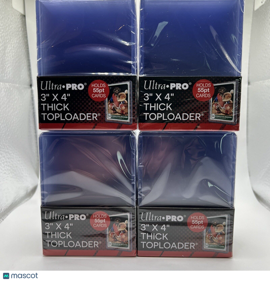 Ultra Pro 3X4 Thick 55pt Toploaders 4 Packs of 25 toploaders per pack, 100 total