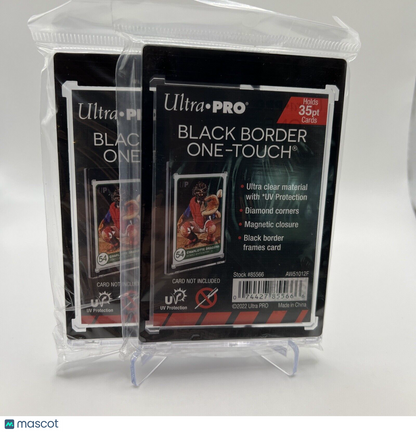 Ultra Pro One-Touch Magnetic Card Holder BLACK BORDER 35pt Point, LOT of 2