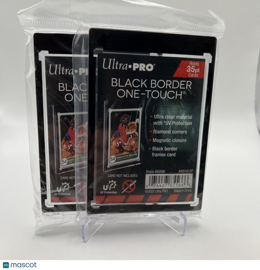 Ultra Pro One-Touch Magnetic Card Holder BLACK BORDER 35pt Point, LOT of 2