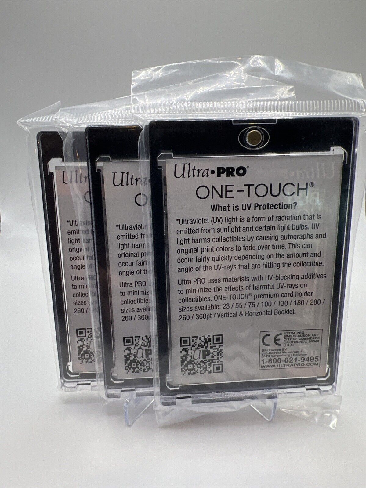 Ultra Pro One-Touch Magnetic Card Holder BLACK BORDER 35pt Point, LOT of 3