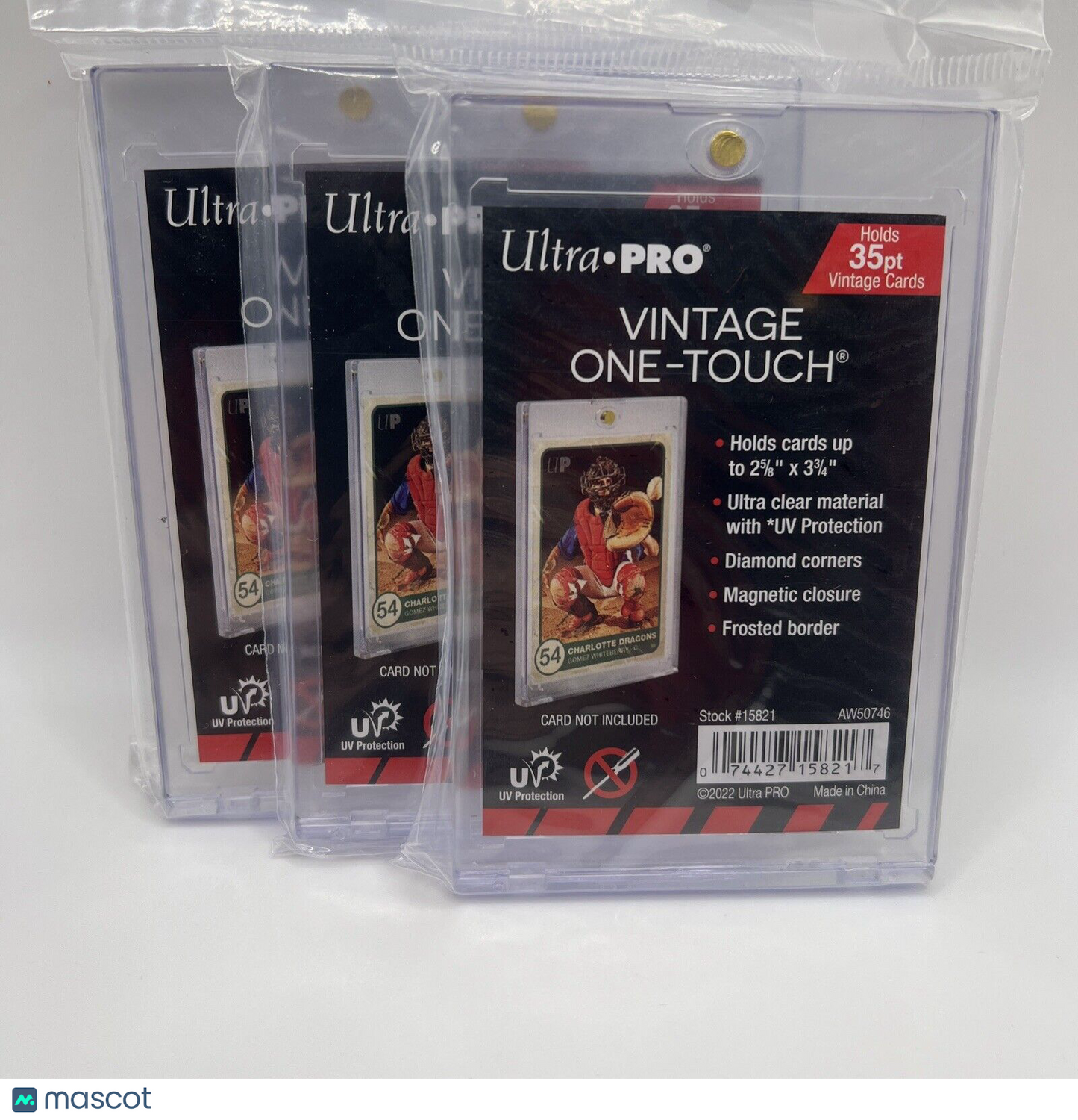 Ultra Pro VINTAGE One-Touch 35pt Point Magnetic Card Holder, lot of 3