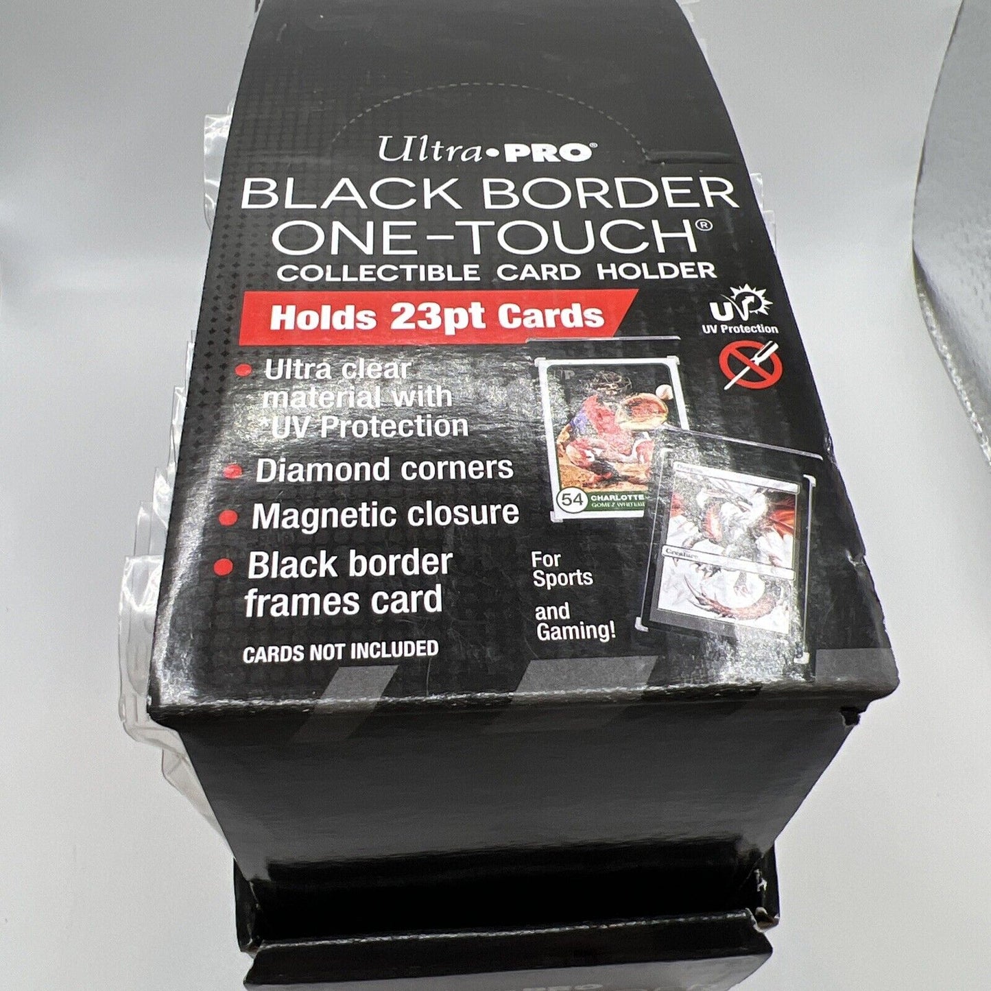 Ultra Pro One-Touch Magnetic Card Holder BLACK BORDER 23pt Point - BOX of 25 TCG