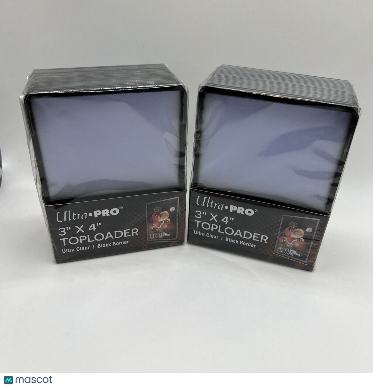 Ultra Pro 3X4 BLACK BORDER Toploaders 35pt 2 Packs of 25 for Standard Cards