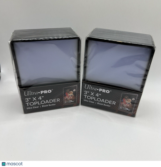 Ultra Pro 3X4 BLACK BORDER Toploaders 35pt 2 Packs of 25 for Standard Cards