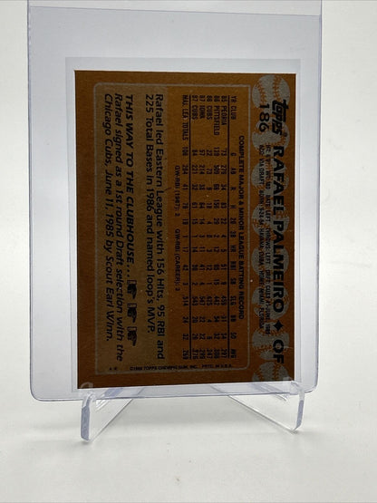 1988 Topps Rafael Palmeiro Baseball Card #186 Mint FREE SHIPPING