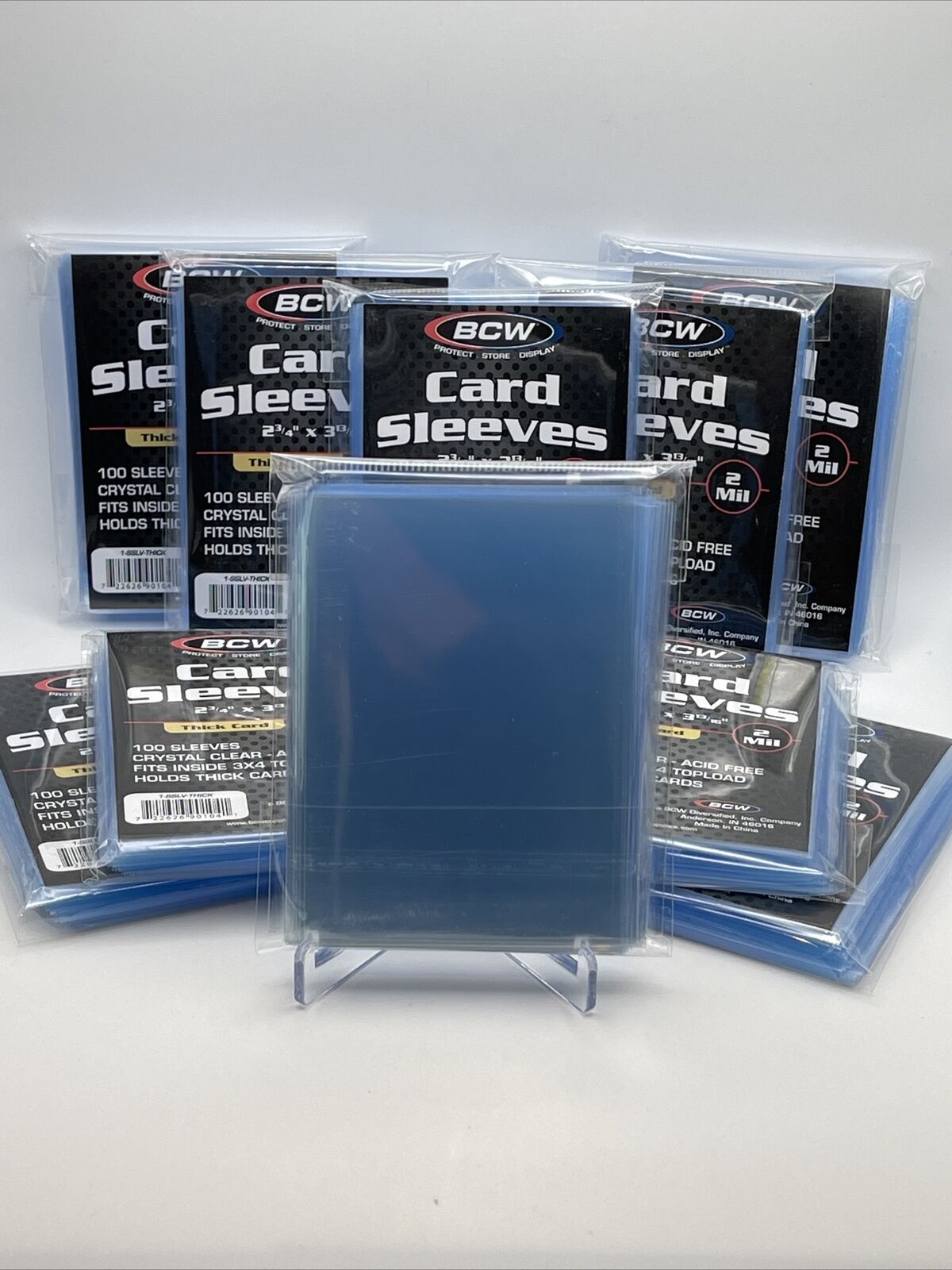 BCW Penny Card Soft Sleeves 10 Packs of 100 for THICK Sized Cards = 1000