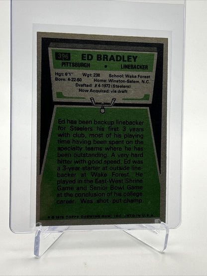1975 Topps Ed Bradley Rookie Football Card #396 NM Quality FREE SHIPPING