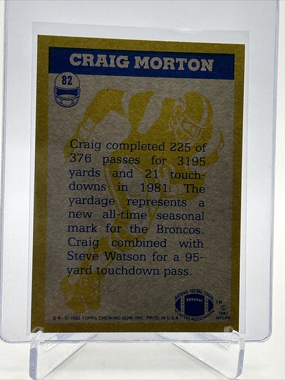 1982 Topps Craig Morton Football Card #82 NM-MT FREE SHIPPING