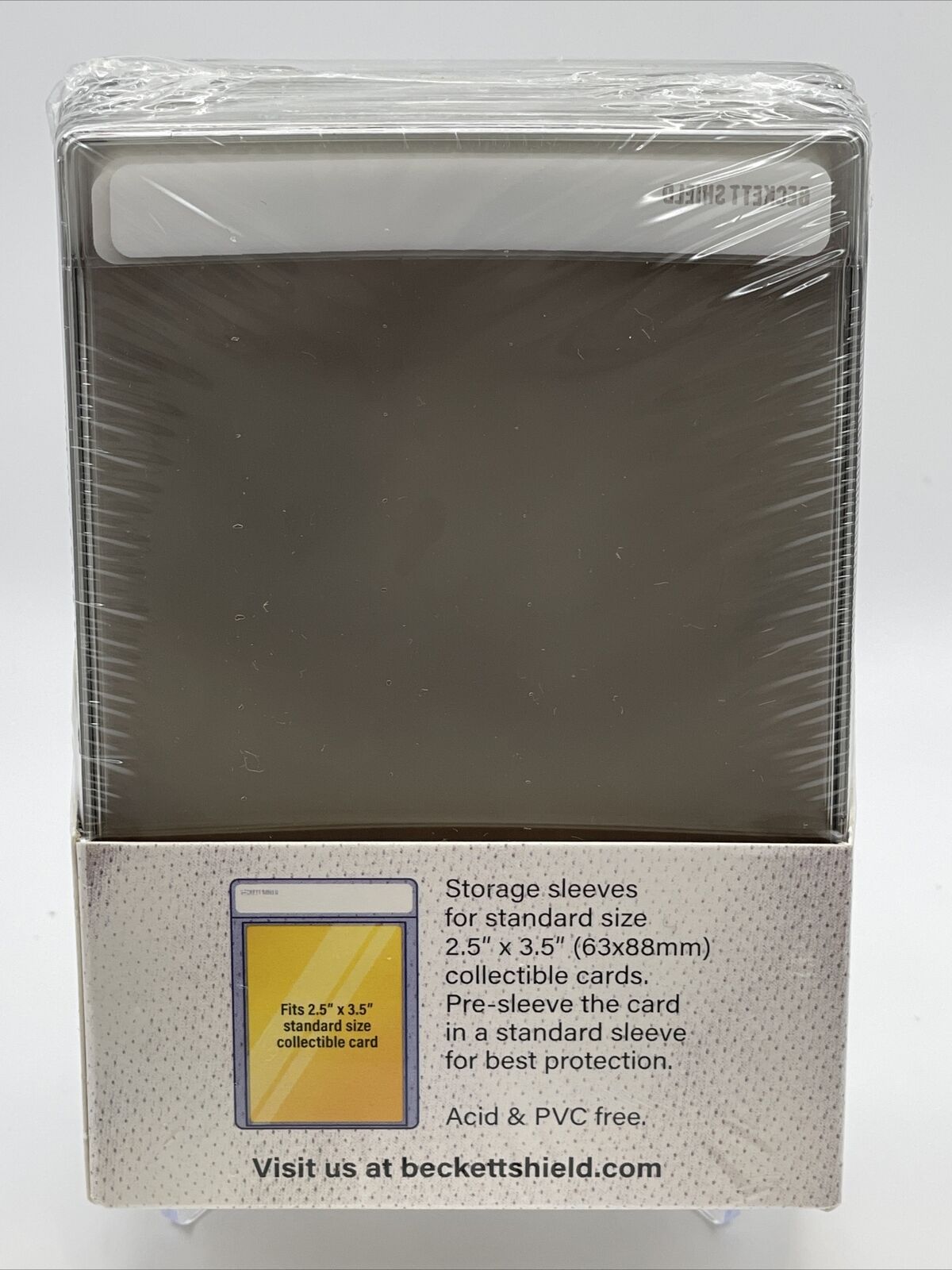 Beckett Shield Standard Size Semi-Rigid Sleeves 1 Pack of 50 for Standard Cards