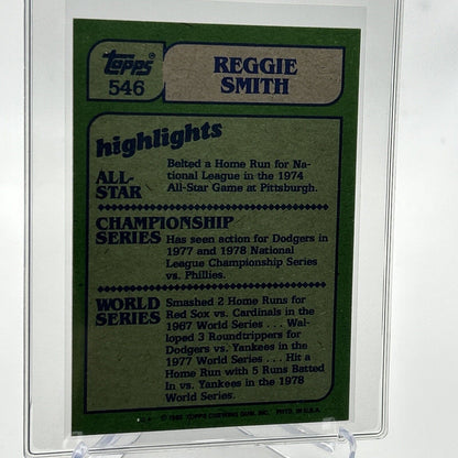 1982 Topps Reggie Smith In Action Baseball Card #546 NM-Mint FREE SHIPPING