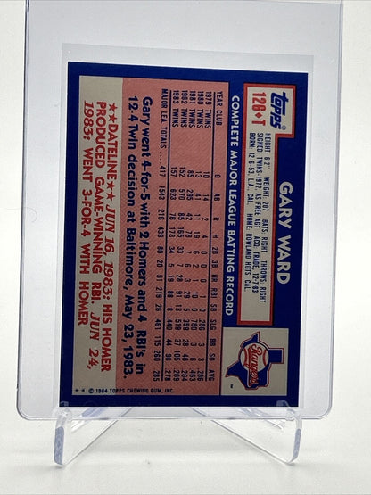 1984 Topps Traded TIFFANY Gary Ward Card #126T NM-MT FREE SHIPPING