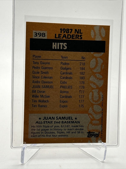 1988 Topps Juan Samuel Baseball Card #398 Mint FREE SHIPPING