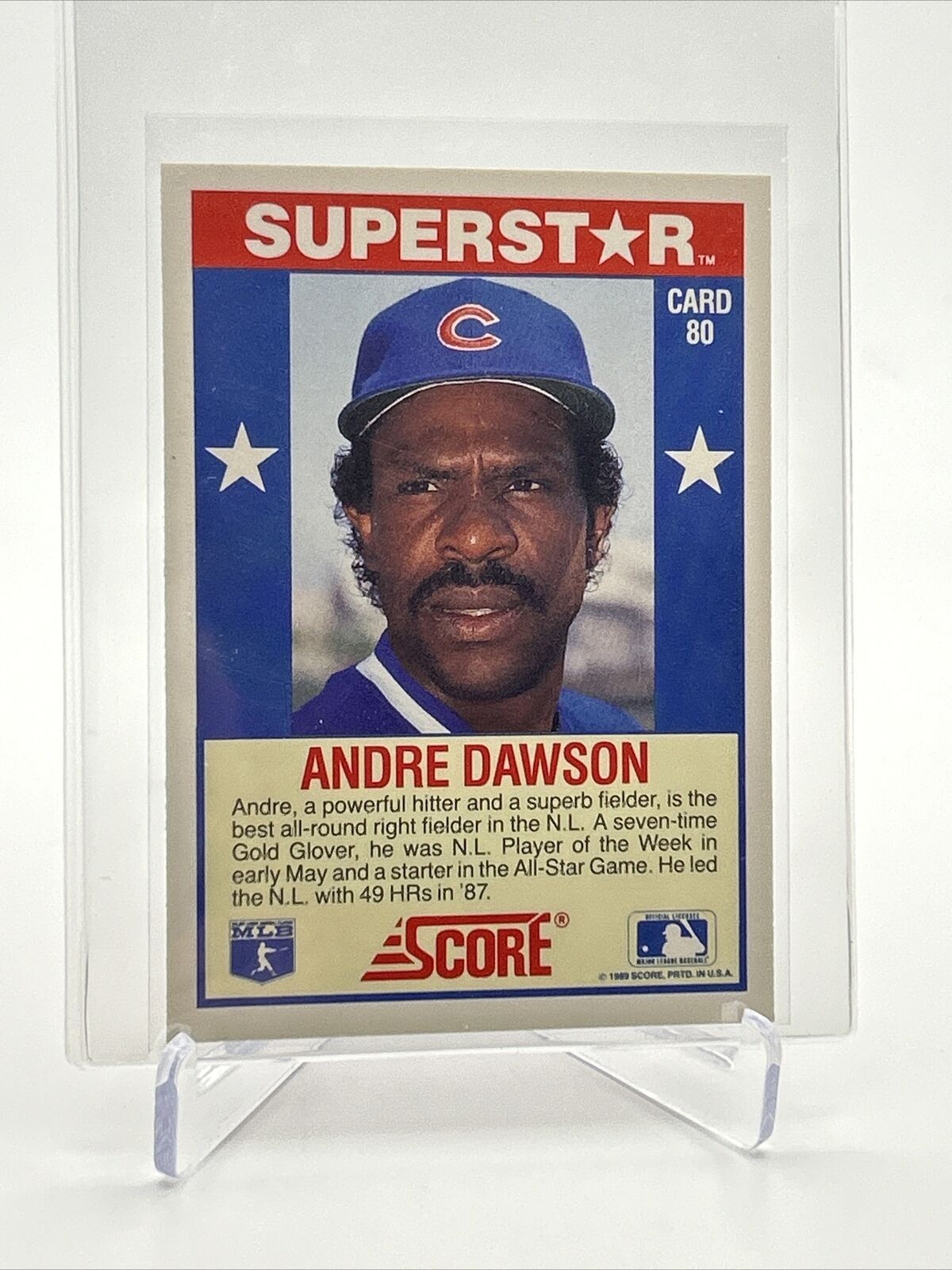 1989 Score Hottest 100 Andre Dawson Baseball Card #80 Mint FREE SHIPPING