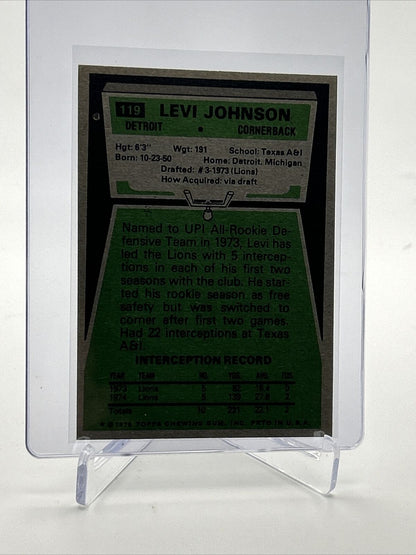 1975 Topps Levi Johnson Football Card #119 NM Quality FREE SHIPPING