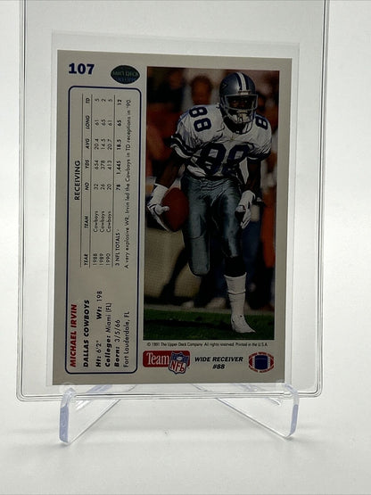 1991 Upper Deck Michael Irvin Football Card #107 Mint FREE SHIPPING