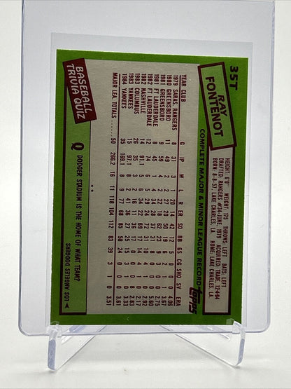 1985 Topps Traded Ray Fontenot Baseball Card #35T NM-MT FREE SHIPPING