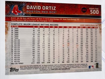 2015 Topps David Ortiz Baseball Card #500 Mint FREE SHIPPING