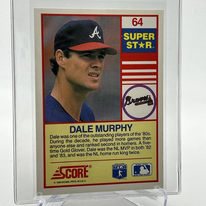 1990 Score 100 Superstars Dale Murphy Baseball Card #64 Mint FREE SHIPPING