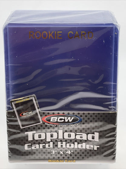 BCW 3X4 GOLD ROOKIE Standard Toploaders 35pt 4 Packs of 25, 100 total